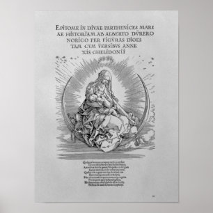 Madonna som sjukvårdmodern och prästen som den är poster