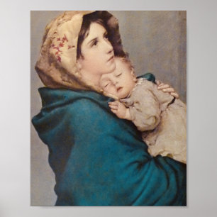Madonna till gatorna av Roberto Ferruzzi Poster