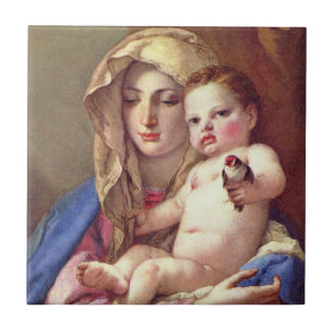 Madonna till Goldfinch Kakelplatta
