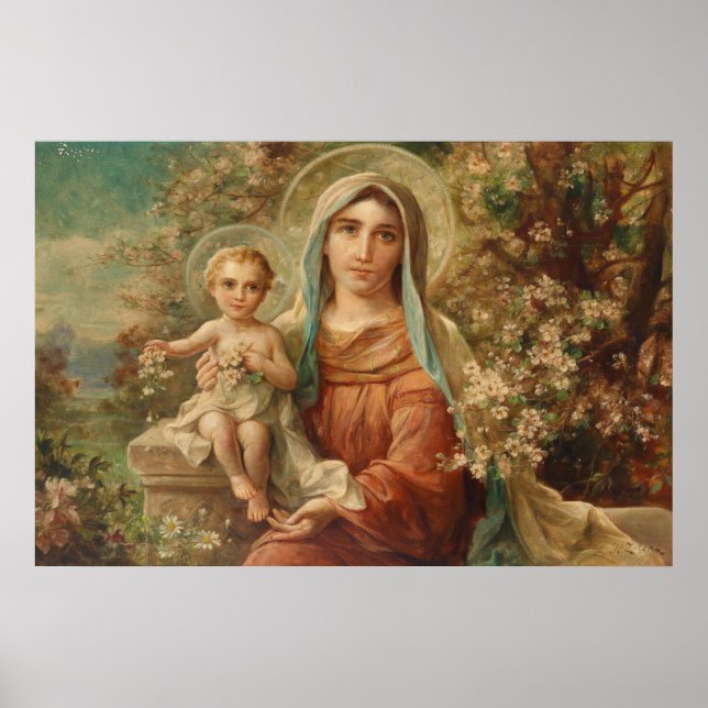 Madonna with Child by Hans Zatzka - poster (Framsidan)