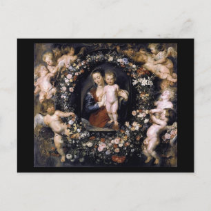 Madonna with Child by Rubens Postcard Vykort