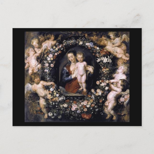 Madonna with Child by Rubens Postcard Vykort (Framsida)