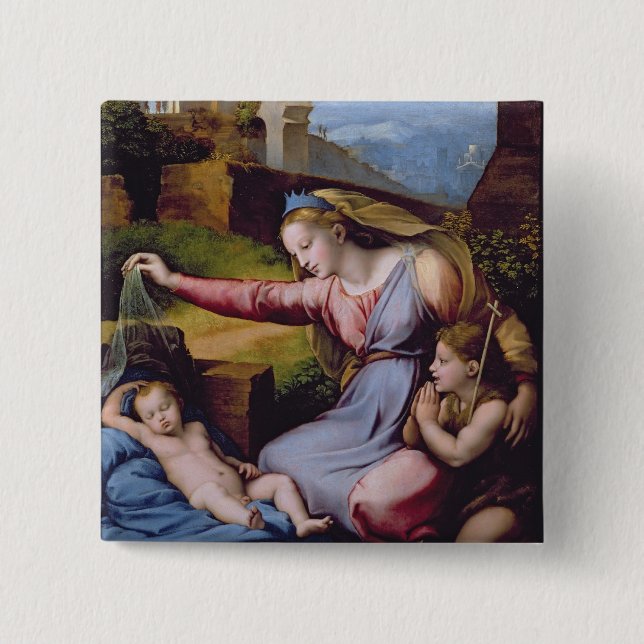 Madonnaen av blåttdiademen eller Madonnaen av t Knapp (Framsida)