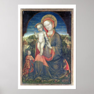 Madonnaen av ödmjukhet älskade vid Leonello d'Es Poster