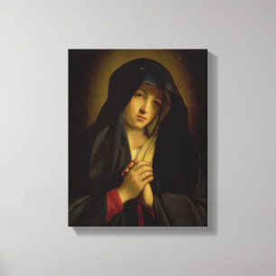 Madonnaen i sorg (olja på kanfas) canvastryck