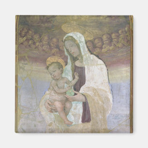 Madonnaen och barnet, en specificera från magnet