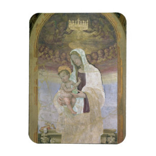 Madonnaen och barnet, en specificera från magnet