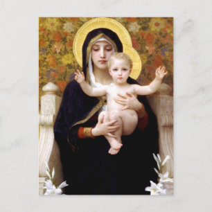 Madonnan av liljorna, William Bouguereau vykort