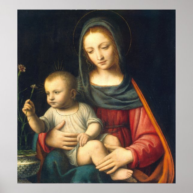 Madonnan - Bernardino Luini Fint Konstaffisch Poster (Framsidan)