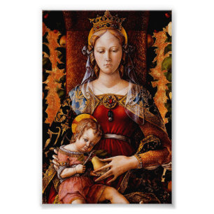 Madonnan della Candeletta Carlo Crivelli Konst Fototryck