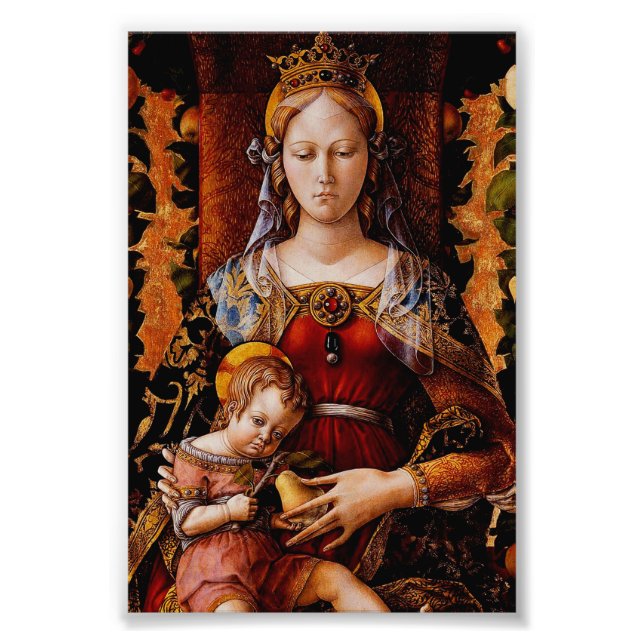 Madonnan della Candeletta Carlo Crivelli Konst Fototryck (Framsidan)