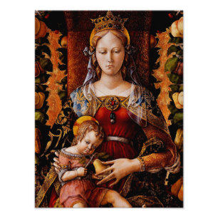 Madonnan della Candeletta Carlo Crivelli Konst Fototryck