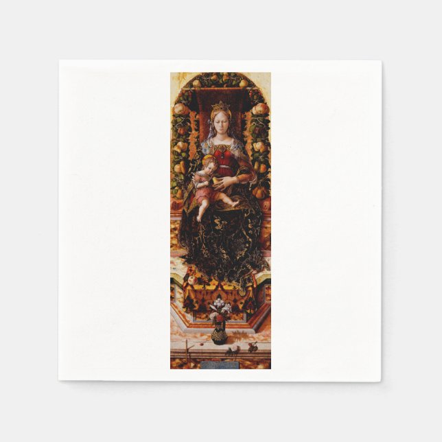 Madonnan della Candeletta Carlo Crivelli Konst Pappersservett (Framsidan)