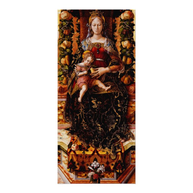 Madonnan della Candeletta Carlo Crivelli Konst Reklamkort (Framsidan)