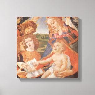 Madonnan med Magnificat av Sandro Botticelli Canvastryck