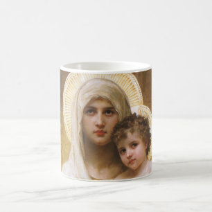 Madonnan med rosorna av Bouguereau Kaffemugg