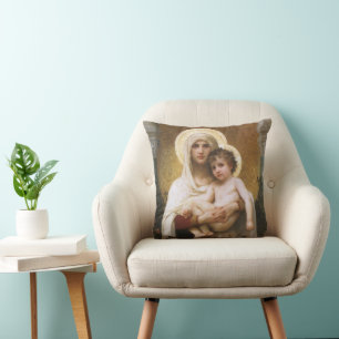 Madonnan med rosorna av Bouguereau Kudde