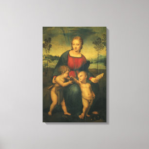 Madonnan med steglitsan av Raphael Sanzio Canvastryck