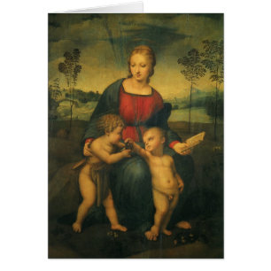Madonnan med steglitsan av Raphael Sanzio Hälsningskort