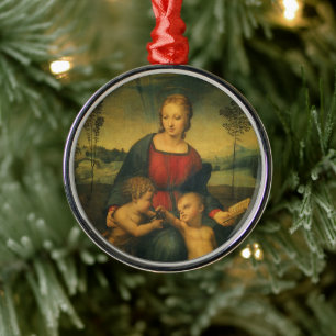Madonnan med steglitsan av Raphael Sanzio Julgransprydnad Metall