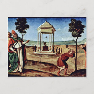 Madonnan tronande S:t Petrus S:t Johannes Döparen, Vykort