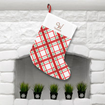 Madras Check Randig Liten Julstrumpa