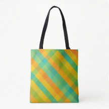 Madras Check Revival - Vibrant Diagonal Play Tote