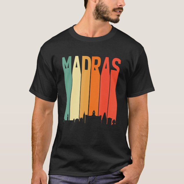 Madras Chennai Skyline Tamil Language Culture T Shirt (Framsida)