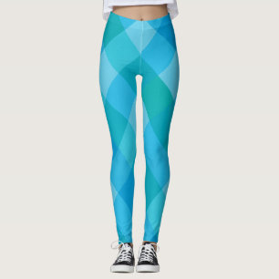 Madras Moment - Blå Grönt Play Mönster Leggings