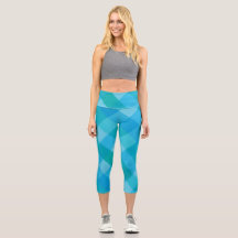 Madras Moment - Blå Grönt Pput High-Waisted Capr