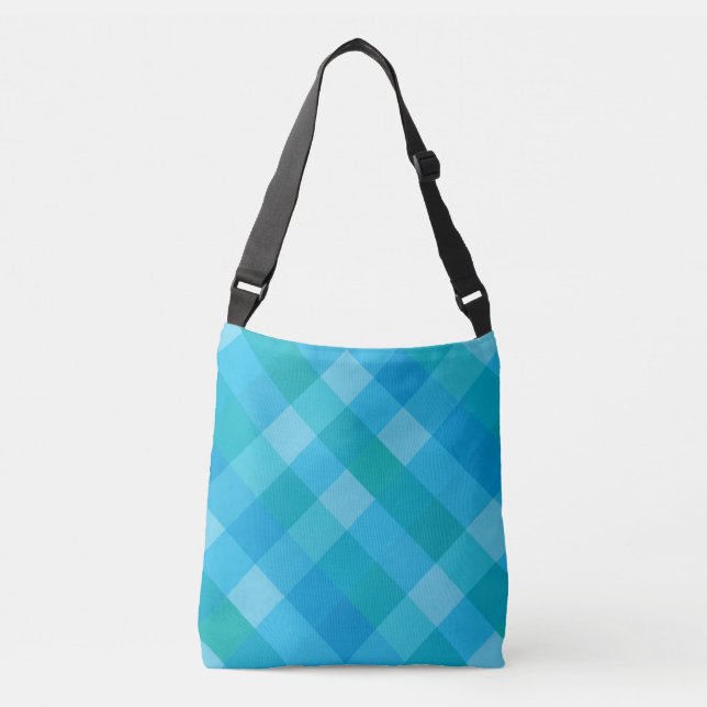 Madras Moment - Blue-Grönt Play Dagaily Tote Bag Axelväska (Framsida)