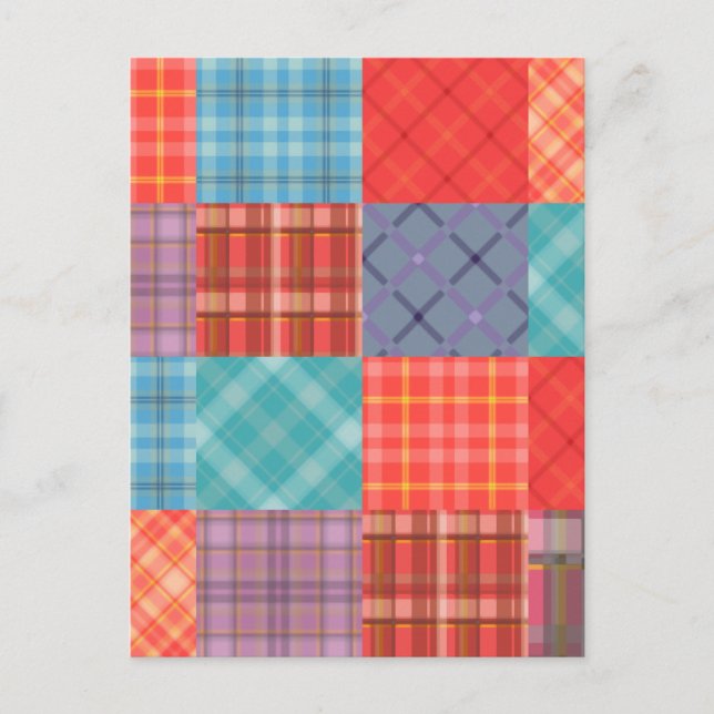 Madras Patchwork Vykort (Framsida)