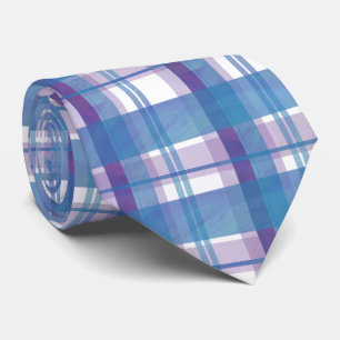 Madras Plaid Blue och Lila Slips