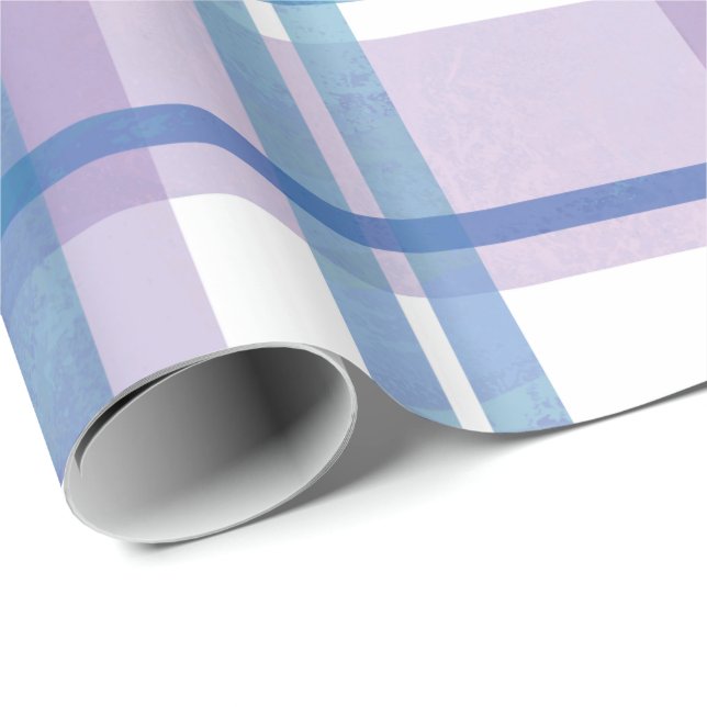 Madras Play Blue och Lila Presentpapper (Rullad Hörn)