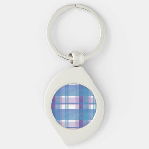 Madras Play Blue och Lila Swirl Silverfärgad Nyckelring