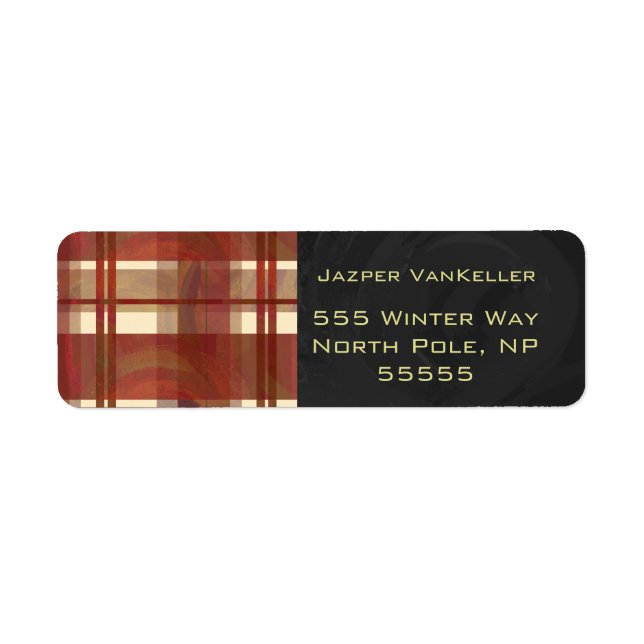 Madras Play Fall Red Returadress Etikett (Framsidan)