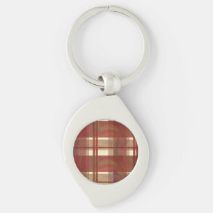 Madras Play Fall Red Swirl Silverfärgad Nyckelring