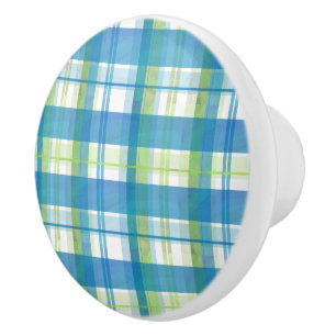 Madras Play Grönt och Blue Knopp
