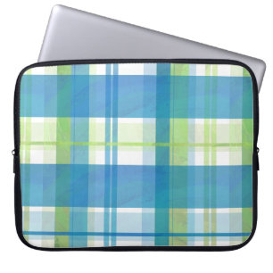 Madras Play Grönt och Blue Laptop Sleeve