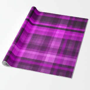 Madras Shock rosa & Black Dynamic Unique Mönster Presentpapper