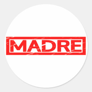 Madre Frimärke Runt Klistermärke