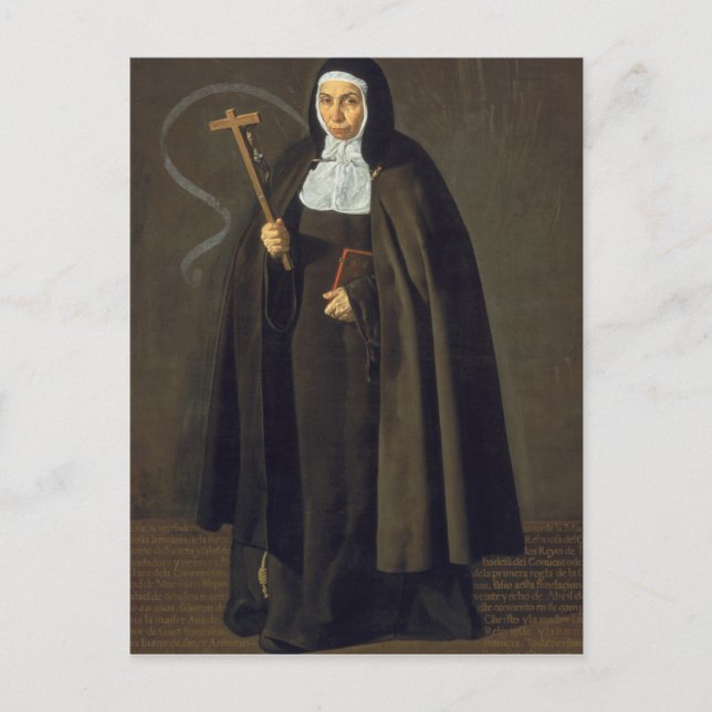 Madre Maria Jeronima de la Fuente, 1620 Vykort (Framsida)