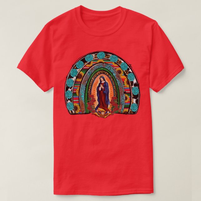 Madre Vårt Dam Virgen de Guadalupe Abuela Meican R T Shirt (Design framsida)