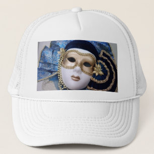 MADRI GRA MASK HAT TRUCKERKEPS