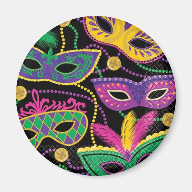 MADRI GRA MASK MAGNET (Framsidan)