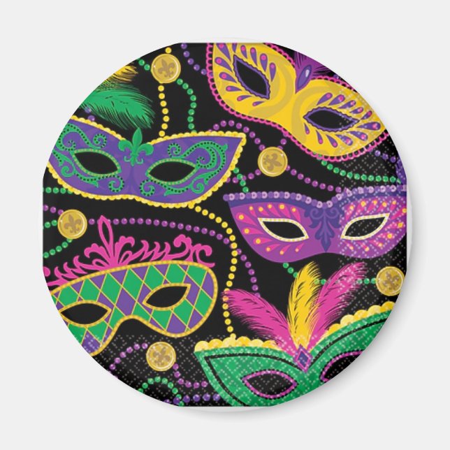 MADRI GRA MASK MAGNET (Framsidan)