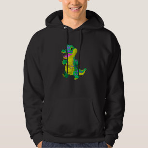 Madri Gras Alligator Karnevalsfestival Kostym Matt Hoodie
