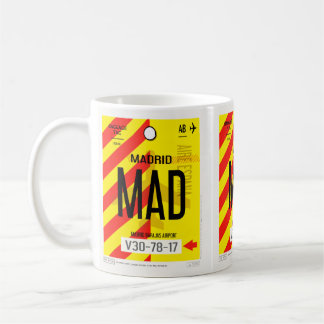 Madrid Airport Bagageaffisch Kaffe Mugg