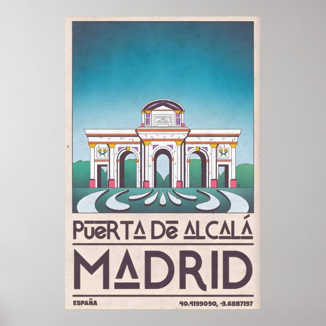Madrid Arkitektur Poster Puerta de Alcalá (Framsidan)