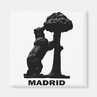 Madrid Bear och Madrono Träd Magnet